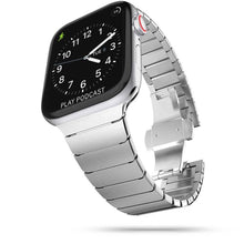 Заредете изображение във визуализатора на галерията – Tech-Protect LinkBand for Apple Watch 4 / 5 / 6 / 7 / 8 / 9 / SE / Ultra 1 / 2 (42/44/45/49 mm) - Silver
