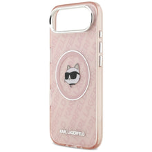 Заредете изображение във визуализатора на галерията – KARL LAGERFELD case for IPHONE 17 Air compatible with MagSafe KLHMP17MHMKBCHOP (IML Choupette Head Logo) pink
