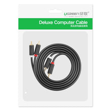 Заредете изображение във визуализатора на галерията – Ugreen AV104 10518 audio cable 2RCA (male) / 2RCA (male) 2m - gray
