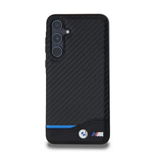 Заредете изображение във визуализатора на галерията – BMW Leather Carbon case for Samsung Galaxy A55 - black
