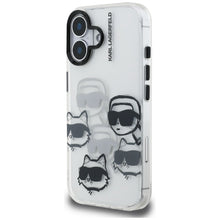 Заредете изображение във визуализатора на галерията – KARL LAGERFELD case for IPHONE 16 KLHCP16SHMCHKCT (IML Multi K&amp;C Head Pattern)

