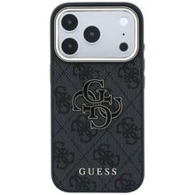 Заредете изображение във визуализатора на галерията – GUESS case for IPHONE 18 Pro / 17 Pro GUE005481 (PU FW Resin Logo) black
