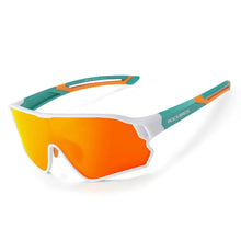 Заредете изображение във визуализатора на галерията – Rockbros 14110009003 photochromic cycling glasses for children 8-14 years old - green and white

