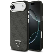 Заредете изображение във визуализатора на галерията – GUESS case for IPHONE 17 Air compatible with MagSafe GUHMP17MP4TSRCMK (PU 4G W/Triangle Logo SL) black
