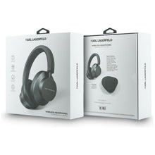 Заредете изображение във визуализатора на галерията – Wireless headphones ANC KARL LAGERFELD Saffiano Elongated KF003082 grey
