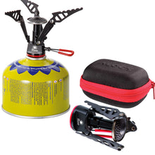 Заредете изображение във визуализатора на галерията – The lightest tourist stove for gas cartridges (valve or thread) SPARK 80gram 2.6kW
