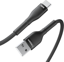 Заредете изображение във визуализатора на галерията – Cable USB A to Typ C VEGER PD 11V 6A 66W AC04 1,2 m black

