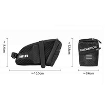 Заредете изображение във визуализатора на галерията – Rockbros C29-BK waterproof bicycle bag under the saddle - black

