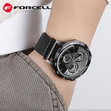 Заредете изображение във визуализатора на галерията – FORCELL F-DESIGN FS10 stailess steel strap for SAMSUNG Watch 20 mm black
