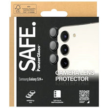 Заредете изображение във визуализатора на галерията – SAFE by PanzerGlass camera cover for Samsung Galaxy S24+ - with black frame
