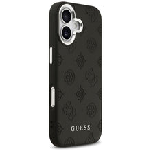 Заредете изображение във визуализатора на галерията – GUESS case for IPHONE 17 compatible with MagSafe GUHMP17XPSPOSSSK (PU W/ Peony Hot Stamp Script) black
