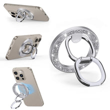 Заредете изображение във визуализатора на галерията – ESR Halolock MagSafe ring stand for the phone - silver and glitter
