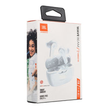 Заредете изображение във визуализатора на галерията – Wireless earphones JBL IP54 IPX2 Wave Beam white
