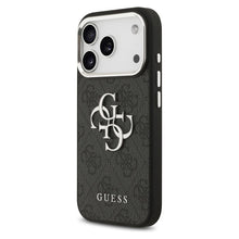 Заредете изображение във визуализатора на галерията – GUESS case for IPHONE 17 Pro Max GUHCP17XP4G4SMCK (PU W/ Big 4G Classic Logo) silver black
