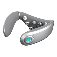 Заредете изображение във визуализатора на галерията – SKG G7 Pro-E neck massager with red light therapy and compress - gray
