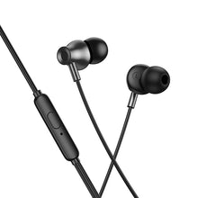 Заредете изображение във визуализатора на галерията – Wired earphones with microphone Jack 3,5 mm Hoco M119 black
