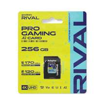 Заредете изображение във визуализатора на галерията – GOODRAM RIVAL Memory card microSD 256GB 100MB/s class 10 UHS-I V30 A2 with adapter SD
