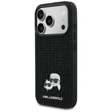 Заредете изображение във визуализатора на галерията – KARL LAGERFELD case for IPHONE 17 Pro KLHCP17L6PRKCLK (Rhinestone W/ K&amp;C PIN) black
