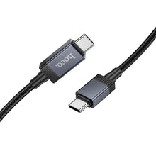 Заредете изображение във визуализатора на галерията – Cable USB C to USB C Hoco 3A 60W with display 1 m X118 black
