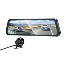 Заредете изображение във визуализатора на галерията – Dashcam for rearview mirror with a display 9,66" 1080p/30fps + rear camera 720p/30fps Hoco DV16 black
