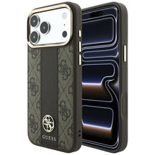 Заредете изображение във визуализатора на галерията – Case for IPHONE 18 Pro/17 Pro compatible with MagSafe (Stripe Round and Classic Logos 4G) brown
