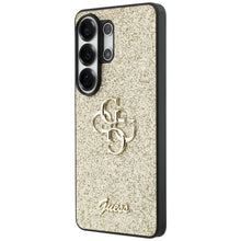 Заредете изображение във визуализатора на галерията – GUESS case for SAMSUNG S26 Ultra GUHCS26LHG4SGD (Fixed Glitter 4G Big Metal Logo) gold
