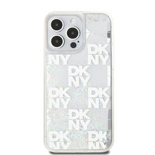 Заредете изображение във визуализатора на галерията – DKNY case for IPHONE 15 Pro Max DKHCP15XLCPEPT (DKNY HC Liquid Glitters W/Checkered Pattern) white
