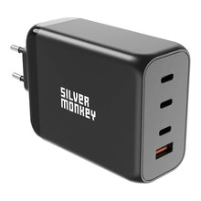 Заредете изображение във визуализатора на галерията – Silver Monkey SMA153 200W GaN Charger 3xUSB-C PD USB-A QC 3.0 - Black
