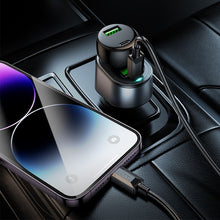 Заредете изображение във визуализатора на галерията – HOCO car charger USB A + Type C + cigarette lighter PD QC3.0 3A 35W Z56 black
