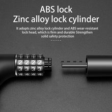 Заредете изображение във визуализатора на галерията – Rockbros 3230002001 bicycle lock with combination and key - black
