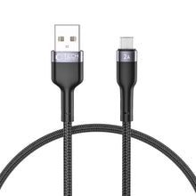 Заредете изображение във визуализатора на галерията – Tech-Protect UltraBoost 2 micro USB / USB-A cable 2.4A 0.25m - black

