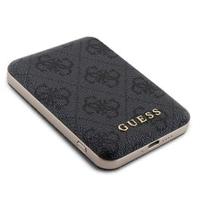 Заредете изображение във визуализатора на галерията – Guess 4G Metal Logo Case Set for iPhone 15 Pro Max + 5000mAh MagSafe Powerbank - Black
