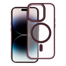 Заредете изображение във визуализатора на галерията – MATTE MAG COVER case compatible with MagSafe for IPHONE 17 Pro Max plum red
