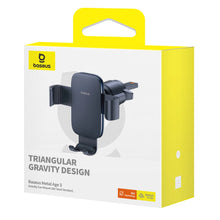 Заредете изображение във визуализатора на галерията – Baseus Metal Age 3 BS-CM028 gravity car air vent holder - black

