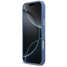 Заредете изображение във визуализатора на галерията – GUESS case for IPHONE 17 Pro Max compatible with MagSafe GUHMP17XP4GRMDEB (PU W/ 4G Strass Logo) blue
