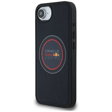 Заредете изображение във визуализатора на галерията – RED BULL case for IPHONE 16e (SE 4 2025) compatible with MagSafe RBHMPSE424PUMEVR (Meshed PU Logo and Red Ring) navy
