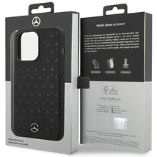 Заредете изображение във визуализатора на галерията – Mercedes Silicone Stars Pattern MagSafe case for iPhone 15 Pro Max - black
