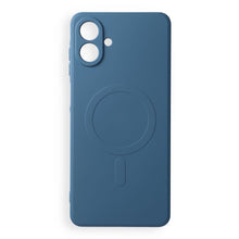 Заредете изображение във визуализатора на галерията – Case for Samsung A08 Silicone Mag Cover compatible with MagSafe (camera protection) blue
