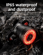 Заредете изображение във визуализатора на галерията – Rockbros Q5 rear bicycle light with intelligent stop system - black
