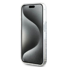 Заредете изображение във визуализатора на галерията – Karl Lagerfeld Liquid Glitter Choupette Head MagSafe case for iPhone 15 Pro - transparent

