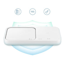 Заредете изображение във визуализатора на галерията – Samsung Wireless Charger Duo EP-P5400BWEGEU inductive charger 15W - white
