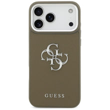 Заредете изображение във визуализатора на галерията – GUESS case for IPHONE 17 Pro Max compatible with MagSafe GUHCP17XPG4SMCEW (Grained PU W/ Big 4G Classic Logo) brown
