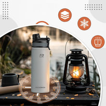Заредете изображение във визуализатора на галерията – Rockbros 35210029006 bicycle thermal bottle for drinks 620 ml - white
