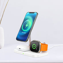 Заредете изображение във визуализатора на галерията – Borofone Wireless induction charger BQ29 Feliz 3 in 1 15W white
