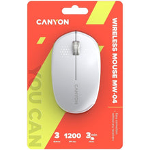 Заредете изображение във визуализатора на галерията – Wireless mouse two-handed BT 1200 dpi CANYON MW-04 white
