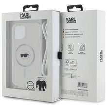 Заредете изображение във визуализатора на галерията – Karl Lagerfeld Crossbody IML Karl Head MagSafe case for iPhone 15 / 14 / 13 - transparent
