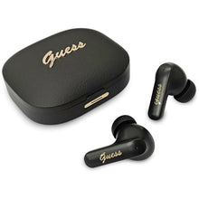 Заредете изображение във визуализатора на галерията – Wireless earphone GUESS TWS Script Metal Logo GUE005414 black
