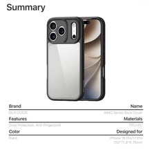 Заредете изображение във визуализатора на галерията – DUX DUCIS case AIMO for iPhone 18 Pro Max / 17 Pro Max black
