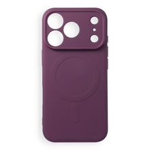 Заредете изображение във визуализатора на галерията – Case for iPhone 18 Pro / 17 Pro Silicone Mag Cover compatible with MagSafe (camera protection) dark cherry
