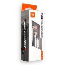 Заредете изображение във визуализатора на галерията – Wired earphones Jack 3,5mm with microphone JBL T290 gold

